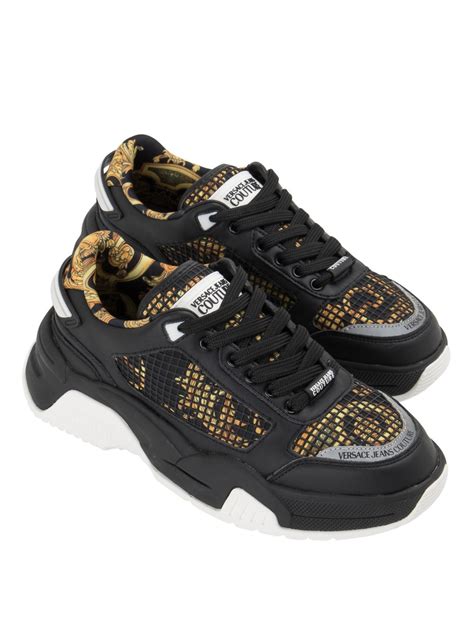 versace jeans couture baroque print sneakers